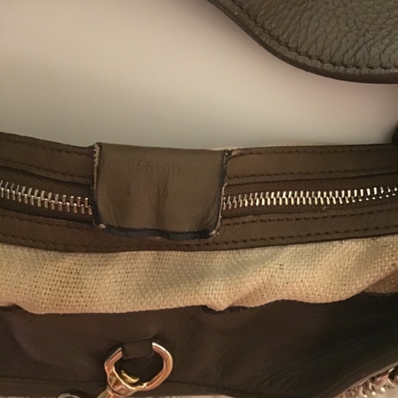 Gucci pebbled soho medium chain tote shoulder hobo bag - Picture 6 of 10